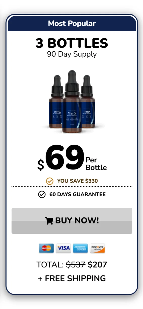 TrimX™ 3 bottles pricing